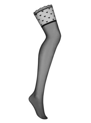 Krásné punčochy Heartia stockings - Obsessive Černá
