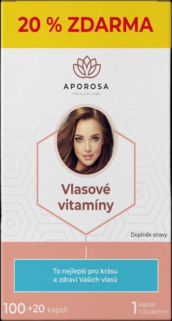 Aporosa premium Vlasové vitaminy 120 kapslí