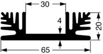 Chladič Fischer Elektronik SK 48 75 SA, 65 x 20 x 75 mm, 2,5 kW