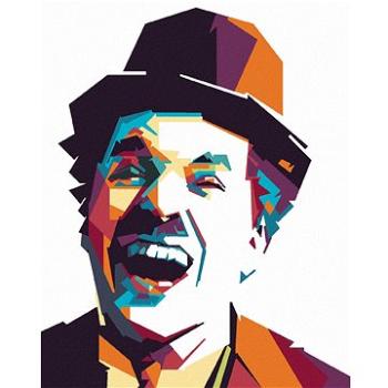 Diamondi - Diamantové malování - BAREVNÝ CHARLIE CHAPLIN, 40x50 cm, bez rámu a bez vypnutí plátna (604716A)