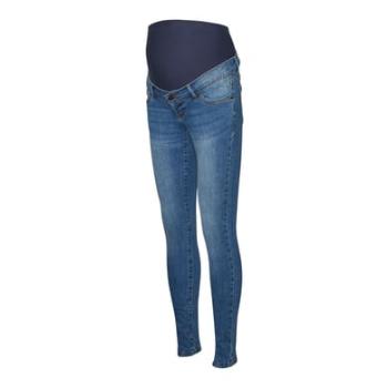 mamalicious Těhotenské džíny MLMILA Medium Blue Denim