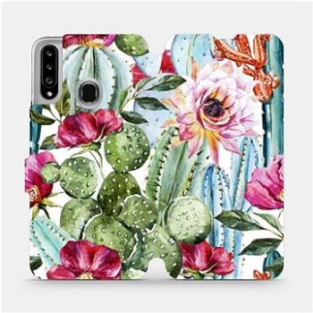 Flipové pouzdro na mobil Samsung Galaxy A20S - MG09S Kaktusy a květy (5903516398324)