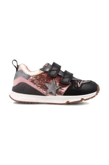 Dětské kožené sneakers boty Biomecanics růžová barva