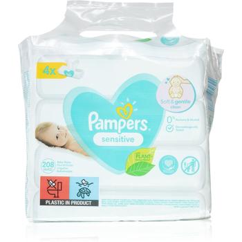 Pampers Sensitive dětské jemné vlhčené ubrousky pro citlivou pokožku 4x52 ks