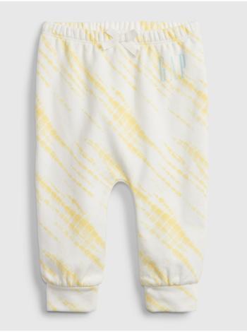 Žluté holčičí baby tepláky arch novelty soft joggers GAP