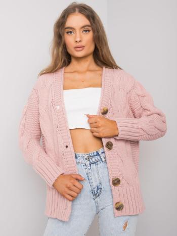 RŮŽOVÝ SVETR S COPOVÝM VZOREM LC-SW-A1.28X-PINK Velikost: ONE SIZE