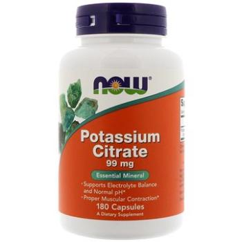 NOW Foods Potassium Citrate (draslík citrát) 99 mg, 180 kapslí (585)