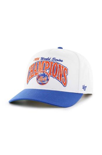 Čepice s vlněnou směsí 47 brand MLB New York Mets bílá barva, s aplikací, BCWS-ARCHH16CTP-WH86