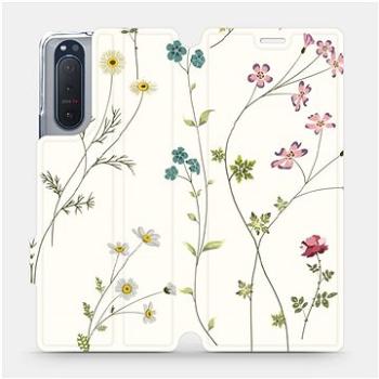 Flipové pouzdro na mobil Sony Xperia 5 II - MD03S Tenké rostlinky s květy (5903516399413)