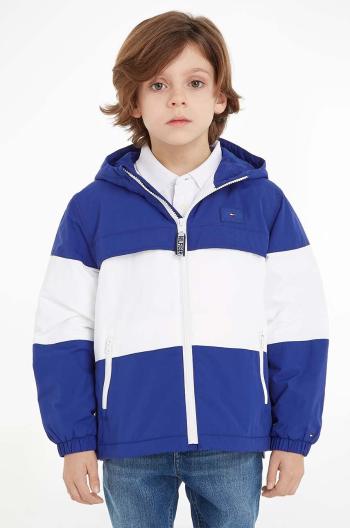 Dětská bunda Tommy Hilfiger tmavomodrá barva