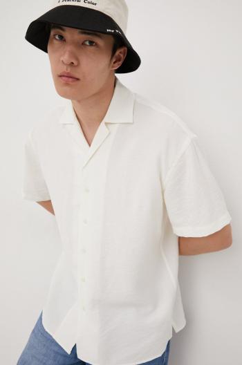 Košile Premium by Jack&Jones pánská, béžová barva, regular