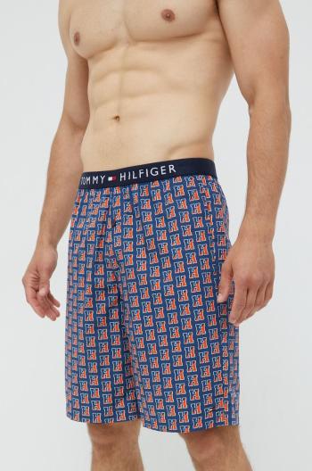 Bavlněné pyžamové šortky Tommy Hilfiger tmavomodrá barva, vzorovaná