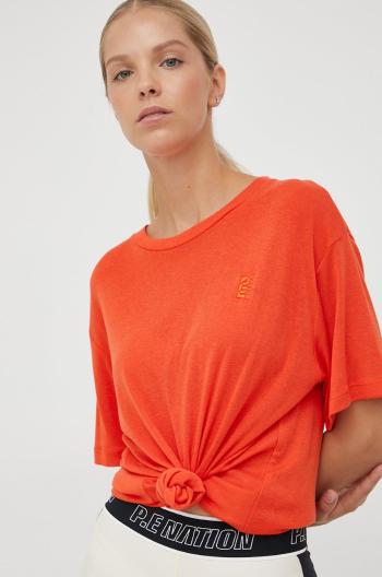 Tričko P.E Nation oranžová barva