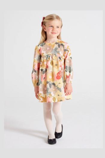 Dívčí šaty Mayoral žlutá barva, mini, oversize