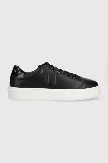 Kožené sneakers boty Karl Lagerfeld KL52215 MAXI KUP černá barva