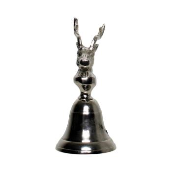 Stříbrný kovový zvonek s hlavou jelena - 8*8*15cm GNBLH