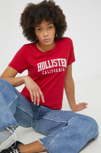 Tričko Hollister Co. červená barva