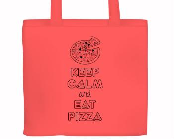 Plátěná nákupní taška Keep calm and eat pizza