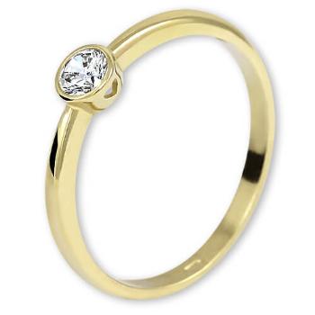 Brilio Zásnubní prsten ze žlutého zlata se zirkonem 226 001 01079 48 mm