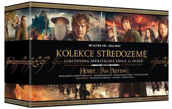 Kolekce Středozemě: Pán prstenů / Hobit (4K ULTRA HD + BLU-RAY) 31 disků - 2 verze filmu