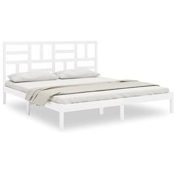 Rám postele bílý masivní dřevo 200 × 200 cm, 3105971 (3105971)