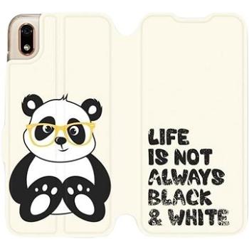 Flipové pouzdro na mobil Huawei Y5 2019 - M041S Panda - life is not always black and white (5903226919628)