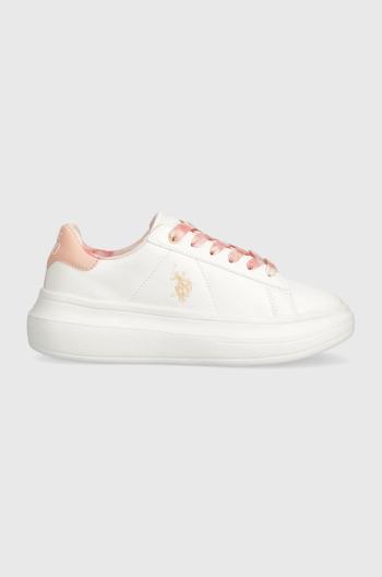 Dětské sneakers boty U.S. Polo Assn. HELIS013A oranžová barva