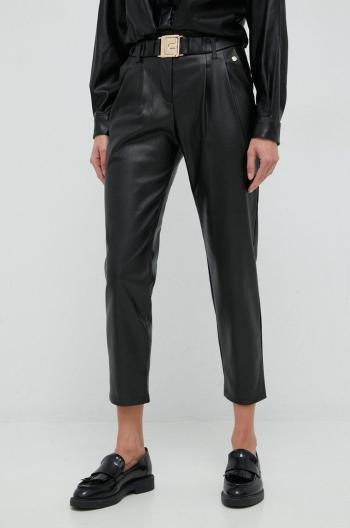 Kalhoty XT Studio dámské, černá barva, jednoduché, high waist