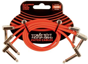 Ernie Ball 12" Flat Ribbon Patch Cable Red 3-Pack