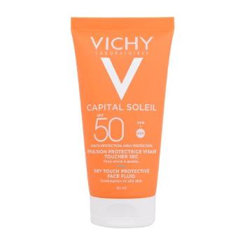 Vichy Capital Soleil Dry Touch Protective Face Fluid SPF50 50 ml opalovací přípravek na obličej unisex na smíšenou pleť; na mastnou pleť