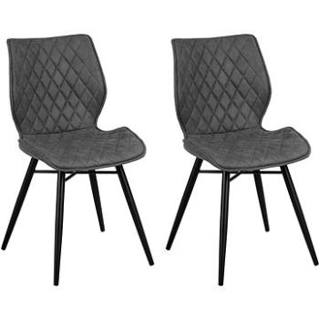 Sada dvou tmavošedých jídelních židlí LISLE, 133903 (beliani_133903)