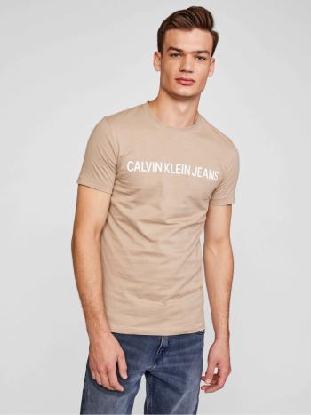 Calvin Klein pánské béžové tričko - M (PBF)