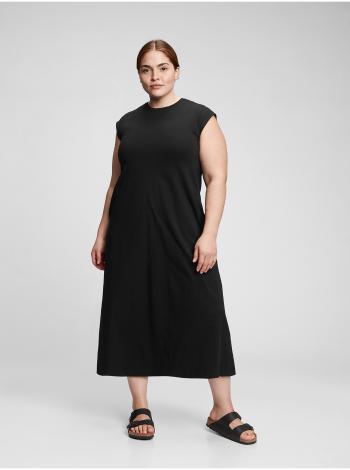 Černé dámské šaty GAP short sleeve maxi dress
