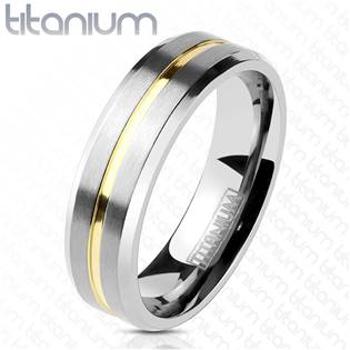 Spikes USA TT1043 Pánský snubní prsten titan - velikost 65 - TT1043-6-65