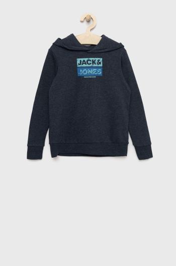 Dětská mikina Jack & Jones tmavomodrá barva, melanžová