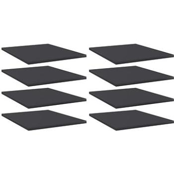 Přídavné police 8 ks šedé 40 x 50 x 1,5 cm dřevotříska 805191 (765,7)