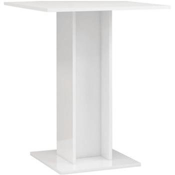 Bistro stolek bílý s vysokým leskem 60 × 60 × 75 cm dřevotříska (802108)