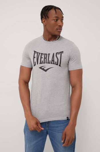Tričko Everlast pánský, šedá barva, melanžový