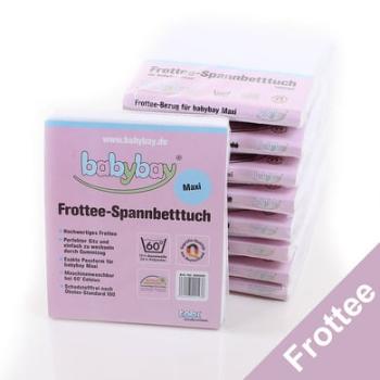 Babybay Maxi froté plachta bílá