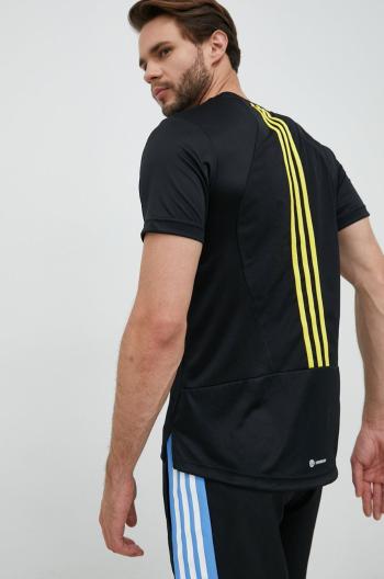 Tréninkové tričko adidas Performance Hiit 3-stripes černá barva, s aplikací