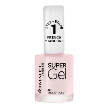 Rimmel London Super Gel French Manicure STEP1 12 ml lak na nehty pro ženy 091 English Rose