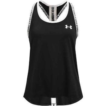 Under Armour KNOCK OUT Dívčí tílko, černá, velikost