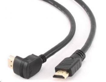 GEMBIRD Kabel HDMI - HDMI 3m, 90° konektor (v1.4, M/M, zlacené kontakty, úhlový, stíněný)