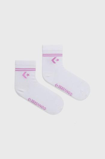 Ponožky Converse (2-pak) dámské, bílá barva