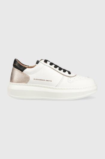 Kožené sneakers boty Alexander Smith Cambridge bílá barva