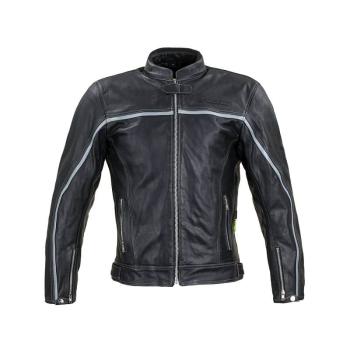 Kožená moto bunda W-TEC Mathal Barva černá, Velikost 4XL