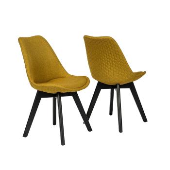 Jídelní židle – žlutá – sada 2 ks