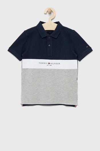 Dětské polo tričko Tommy Hilfiger tmavomodrá barva, s potiskem