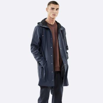 Modrý voděodolný kabát Long Jacket – L/XL