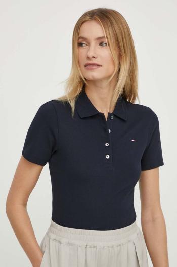 Polo tričko Tommy Hilfiger tmavomodrá barva, WW0WW42047